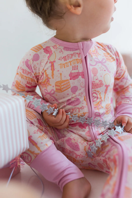 Birthday Girl Zipper Romper