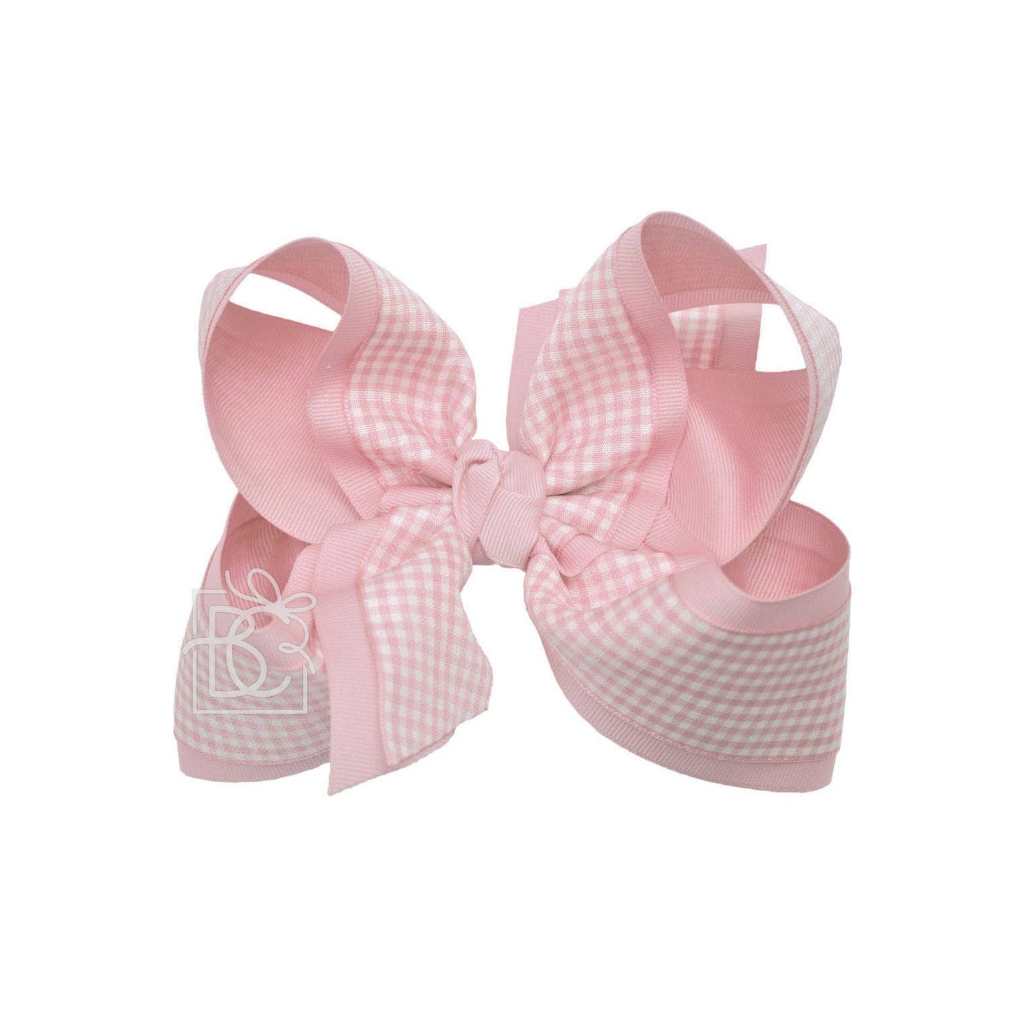 Layered Gingham Clip Bow