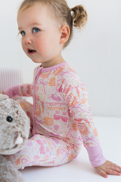 Birthday Girl Zipper Romper