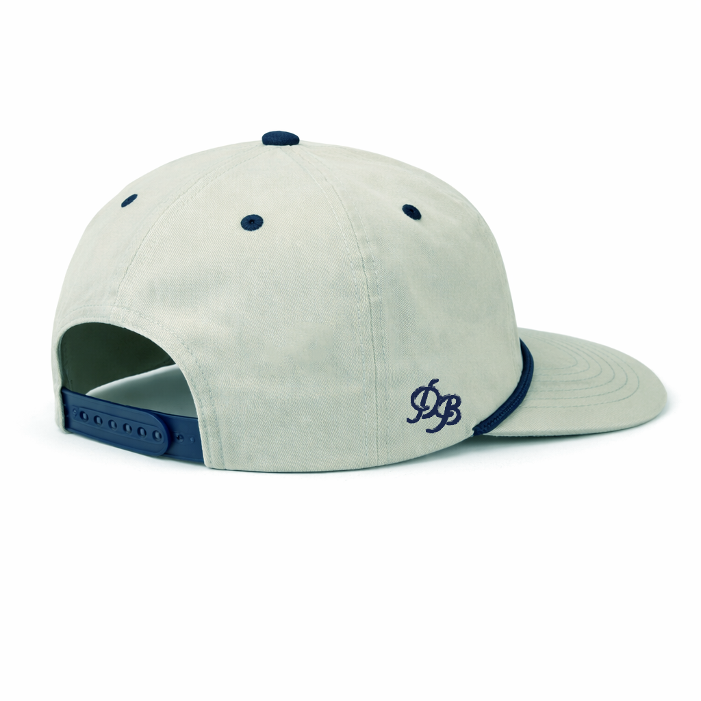 Dad 3D Puff Rope Hat - Gray Navy 5-Panel