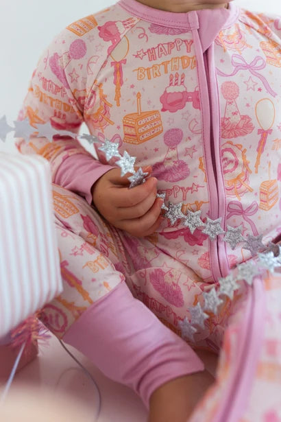 Birthday Girl Zipper Romper