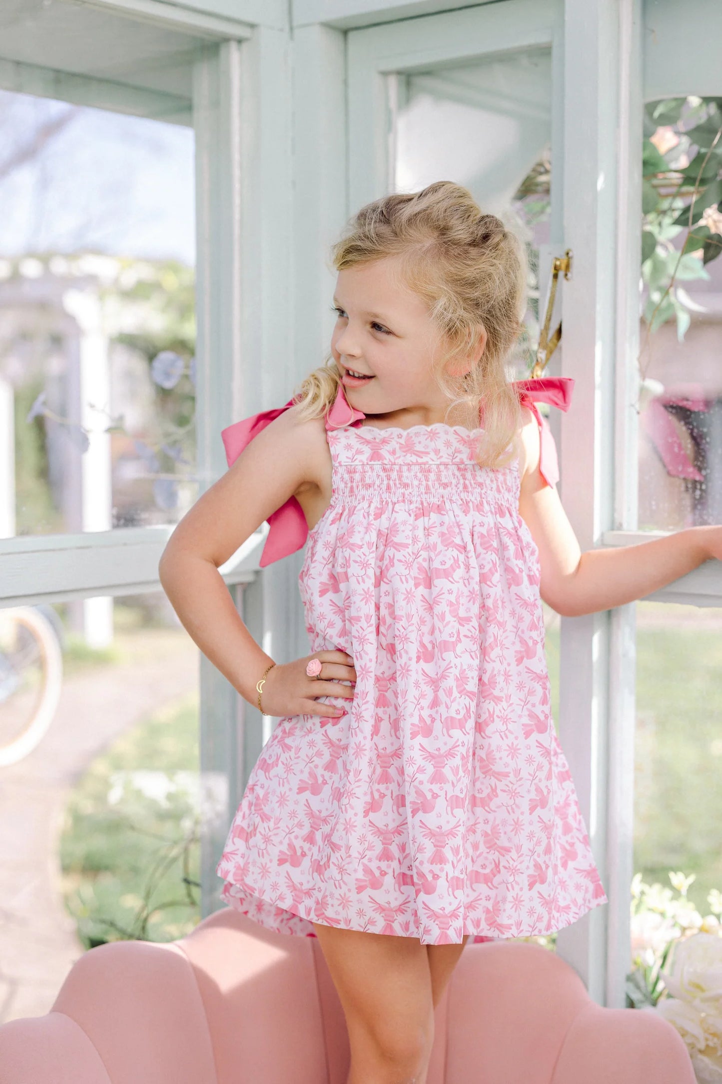Pink Otami Smocked Dress
