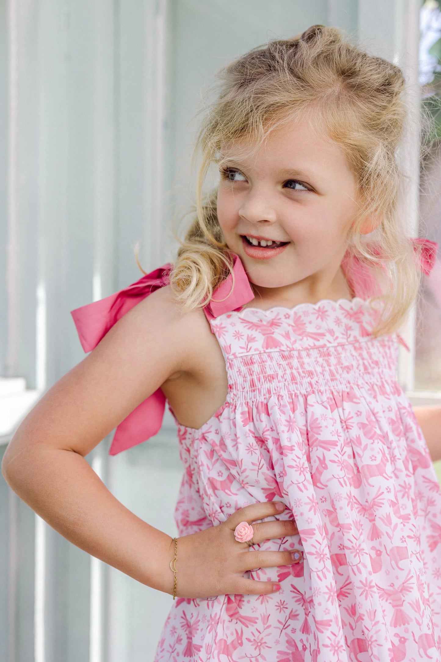 Pink Otami Smocked Dress