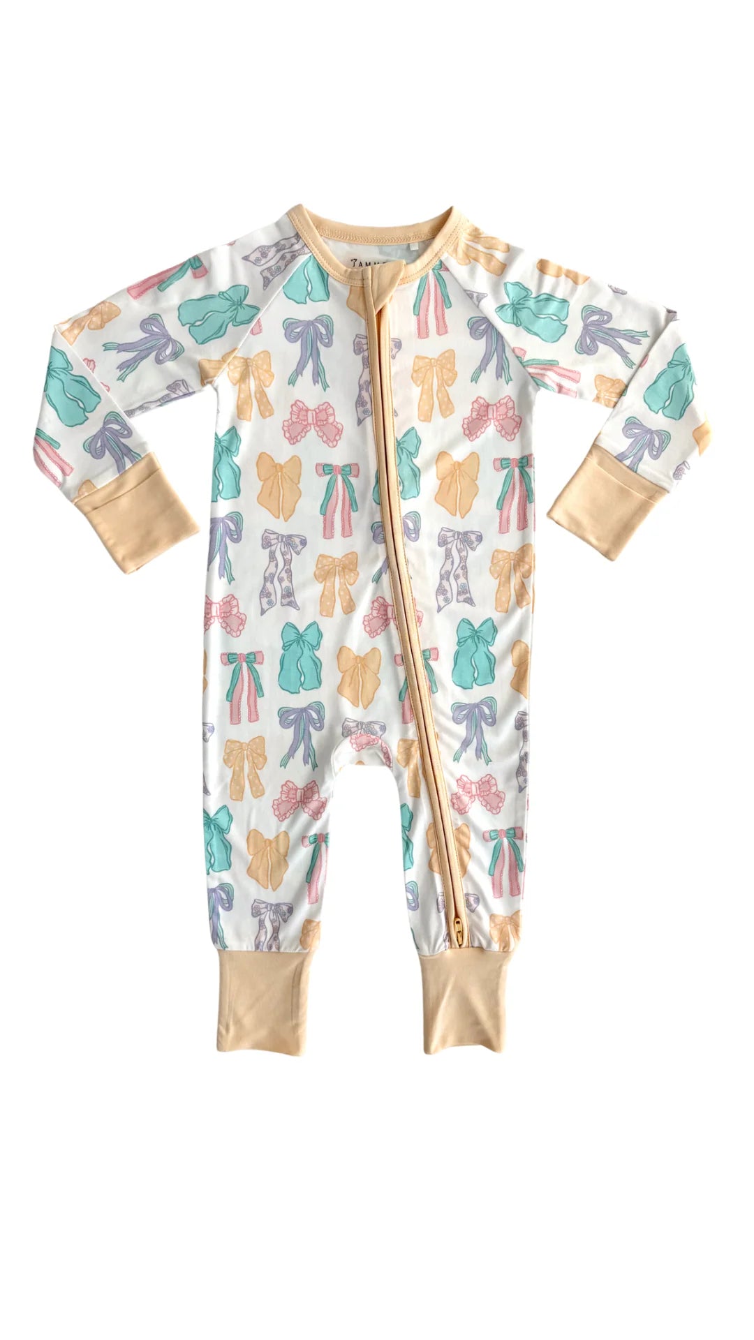 Pastel Bows Zipper Romper