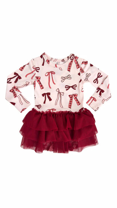 Merry Little Bows Tutu Bodysuit Dress