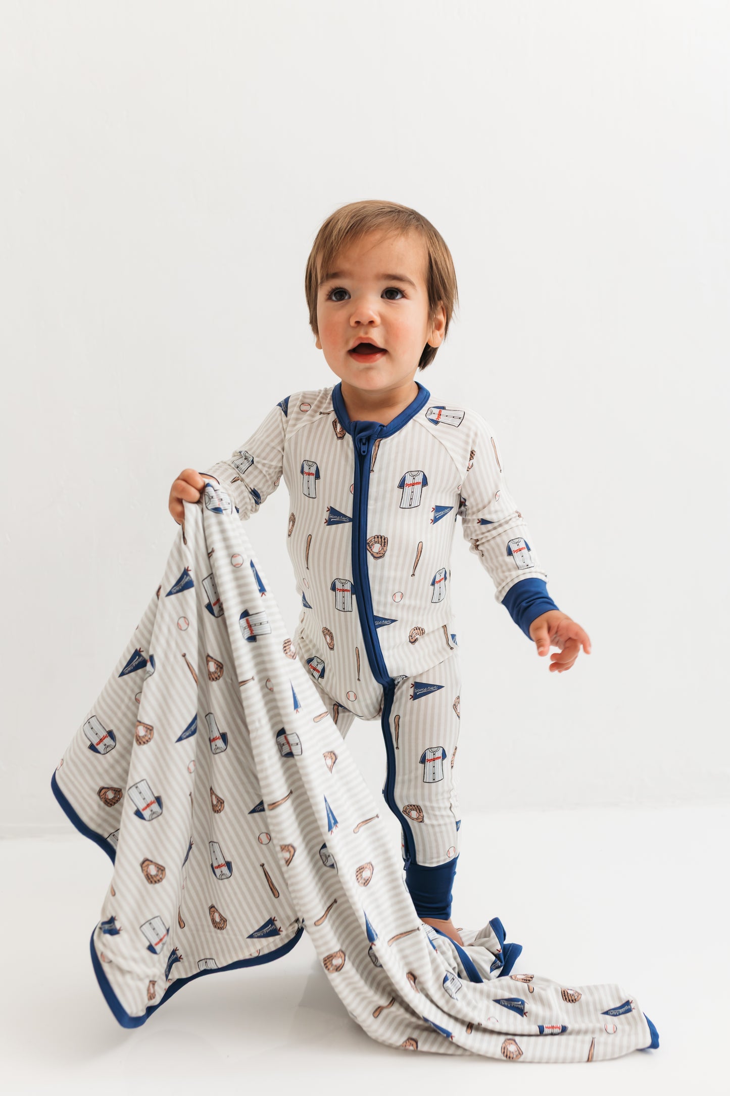 Baseball Zipper Romper