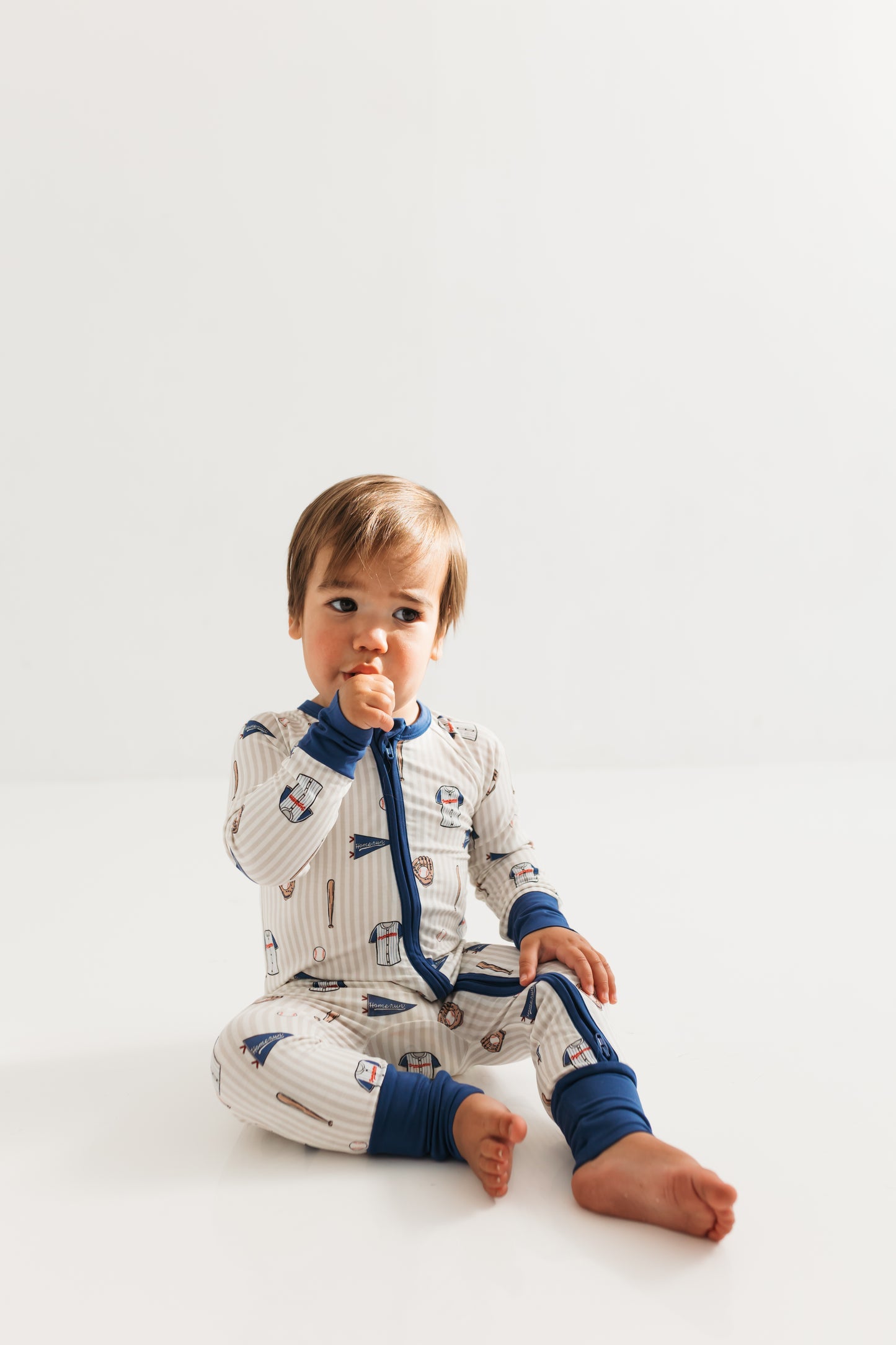 Baseball Zipper Romper