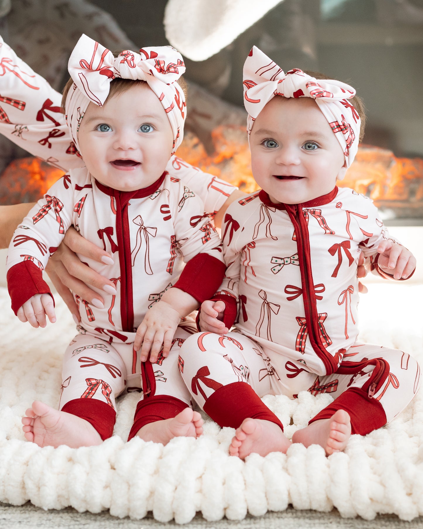Merry Little Bows Zipper Romper