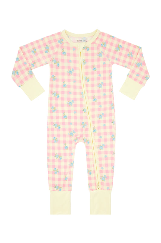 Indie Floral Zipper Romper