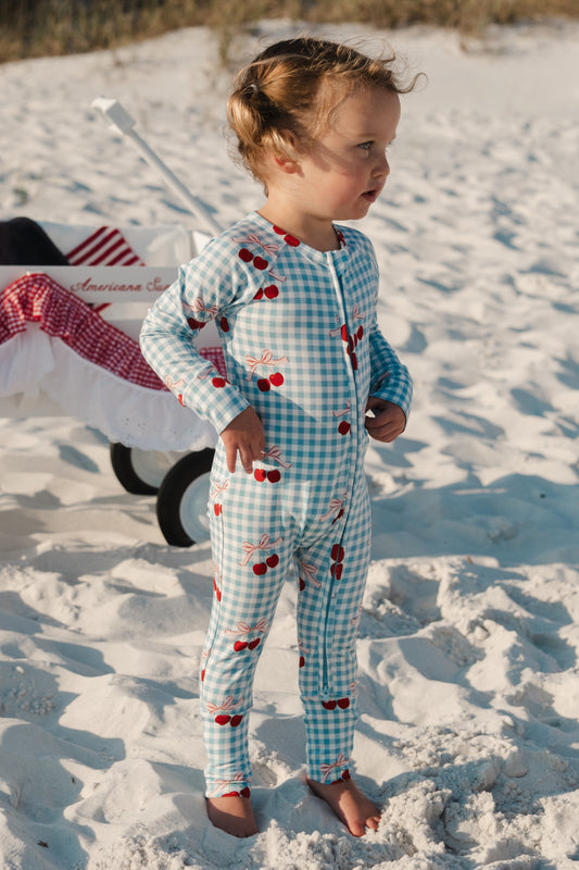 Little Cherry Zipper Romper