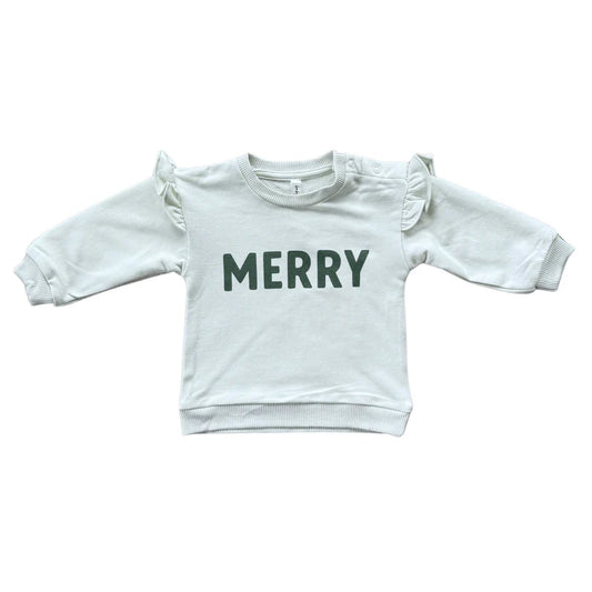 Merry Ruffle Sweatshirt