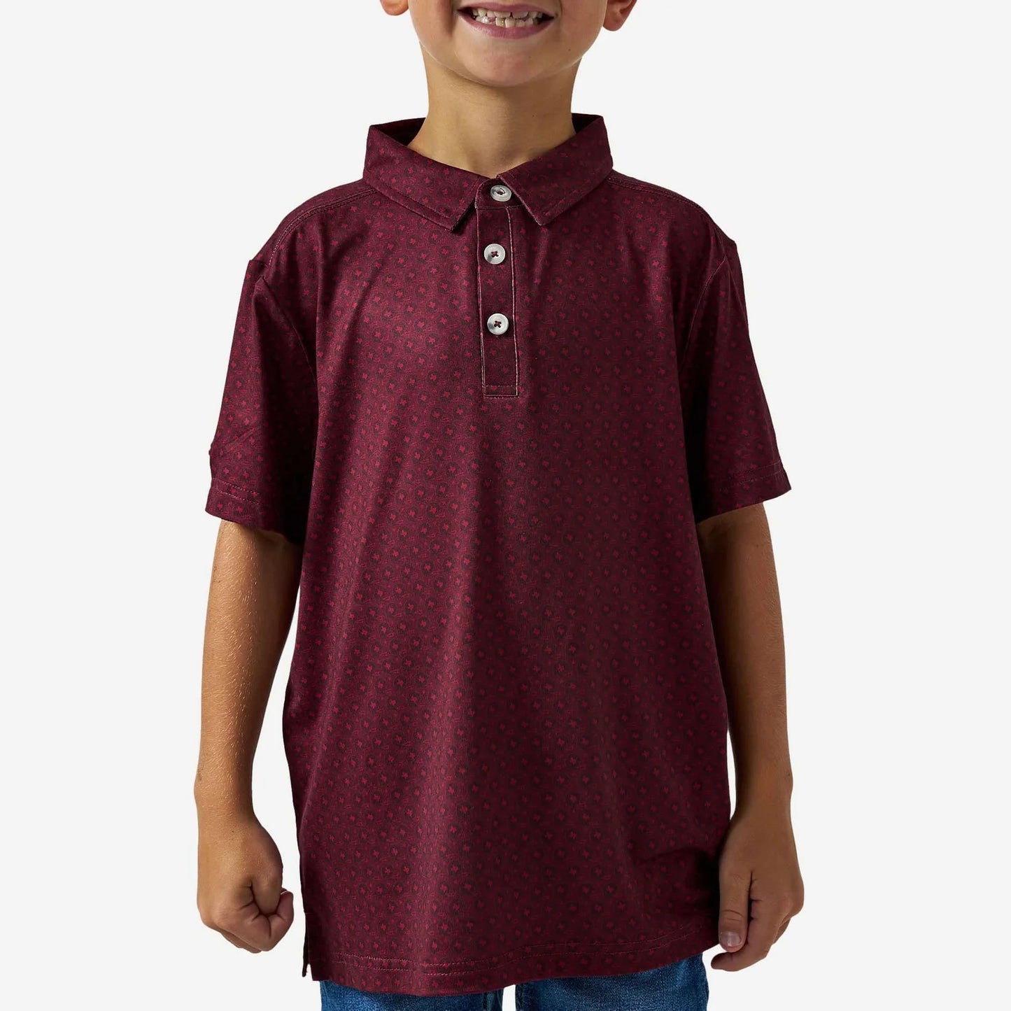 Maroon Vintage Helmets Performance Polo