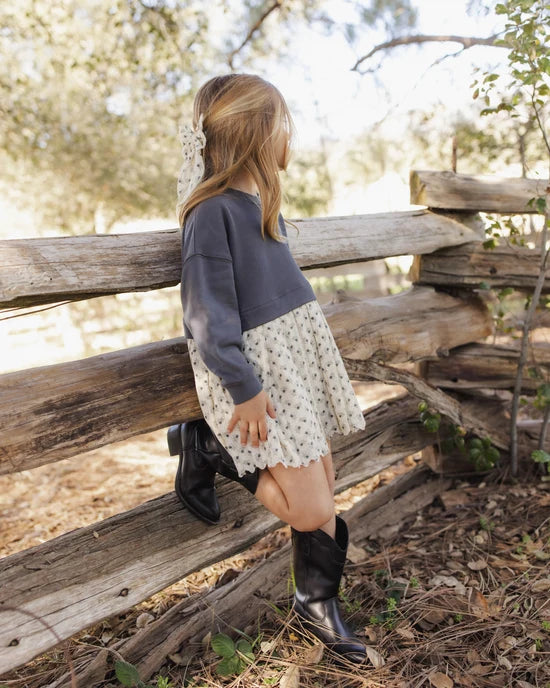 Sweatshirt Dress Vintage Fleur