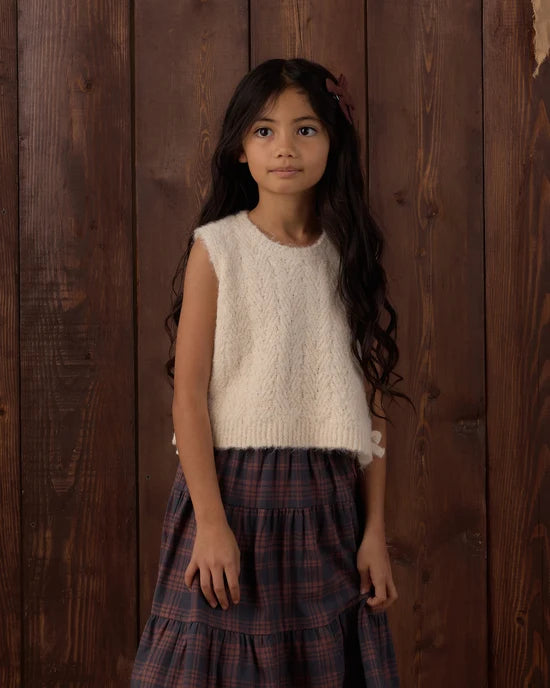Bow Sweater Vest Ivory