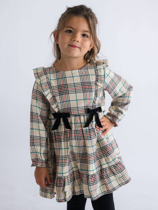 Tannen Plaid Bow Dress