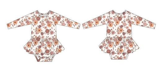 Fall Floral Bamboo Twirl Dress