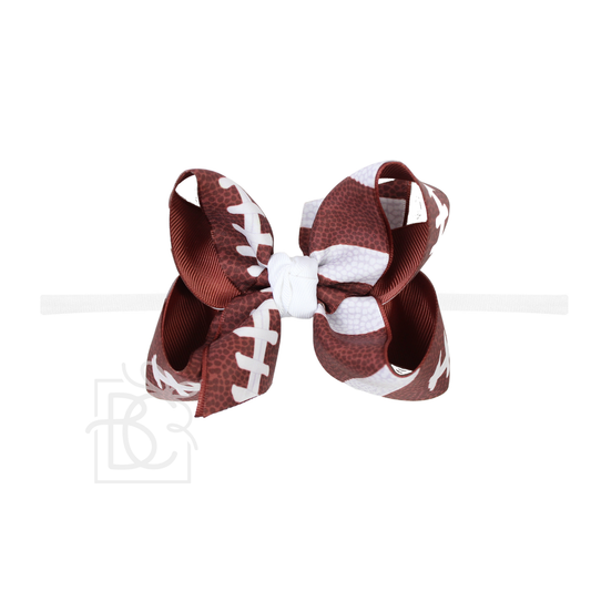 Football Bow with Nylon Headband