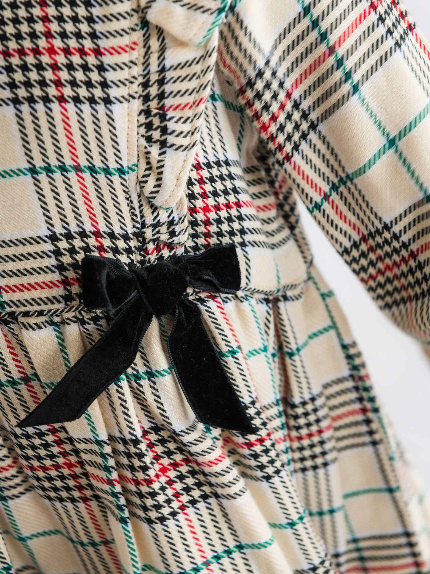 Tannen Plaid Bow Dress