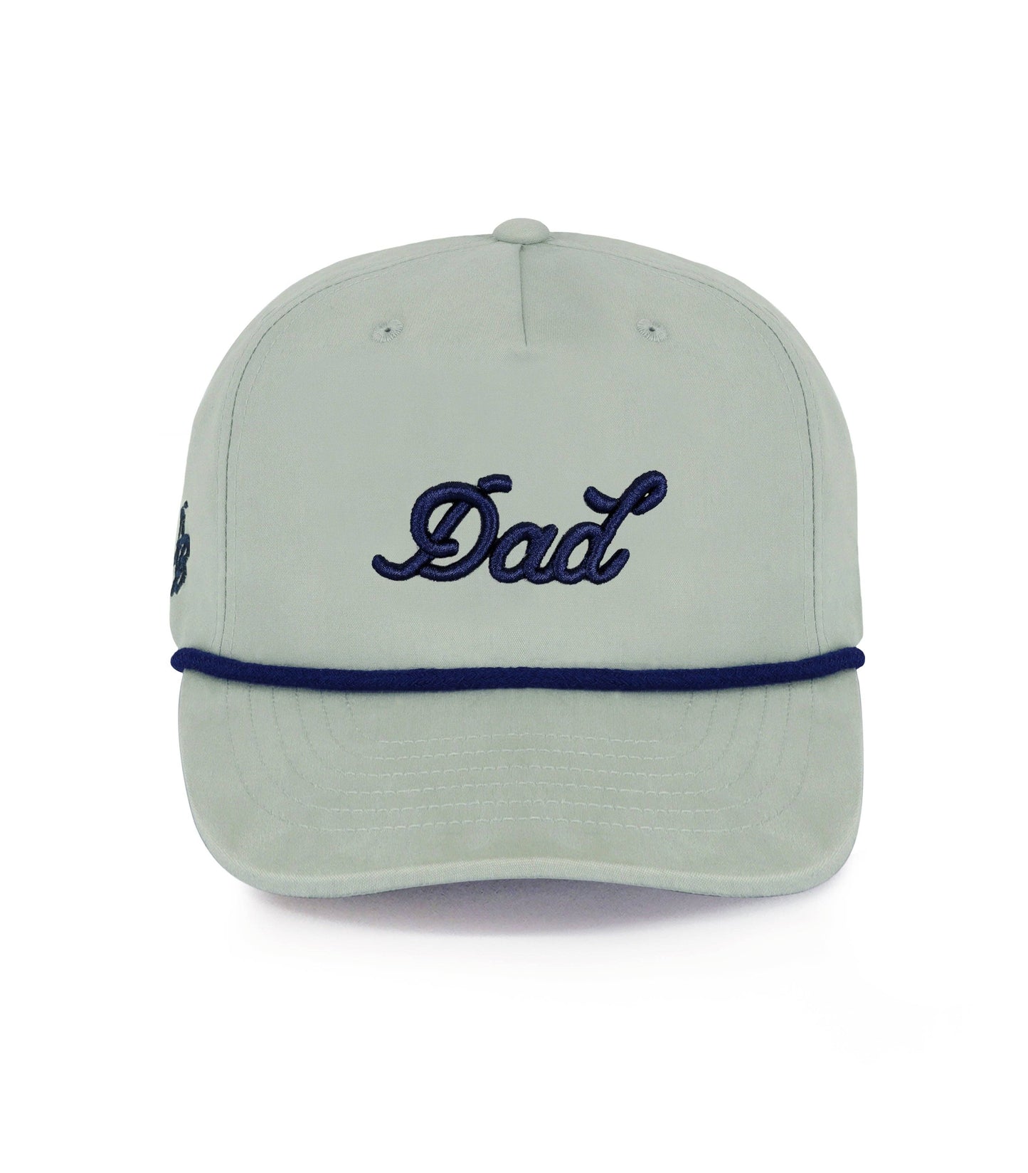 Dad 3D Puff Rope Hat - Gray Navy 5-Panel