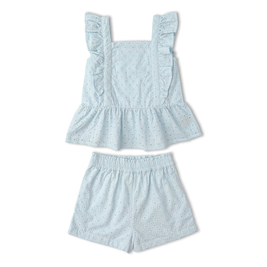 Light Blue Eyelet Set