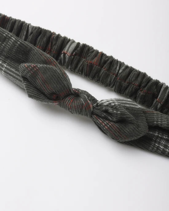 Baby Bow Headband Holiday Plaid