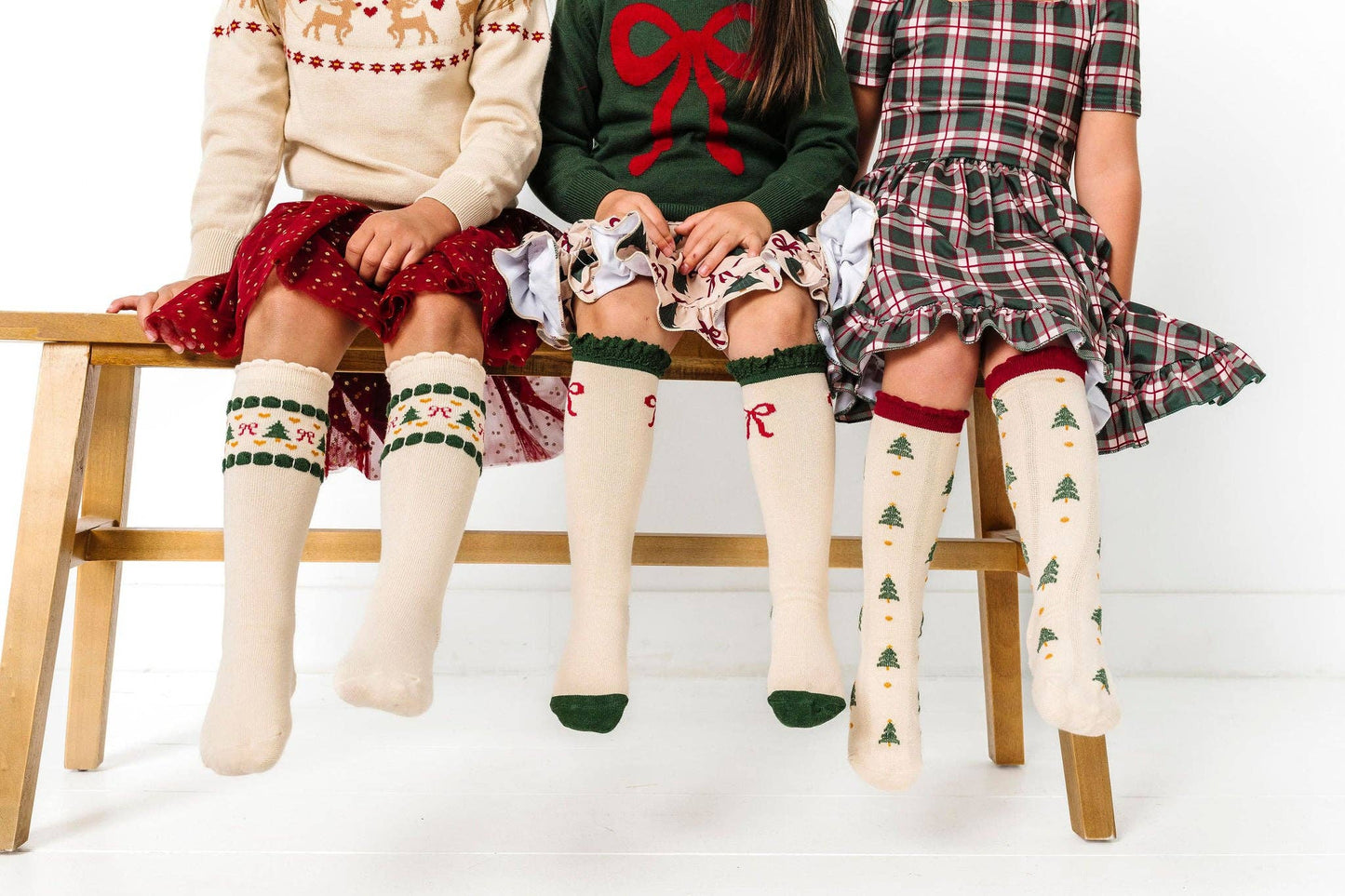 Vanilla Fair Isle Knee High Socks