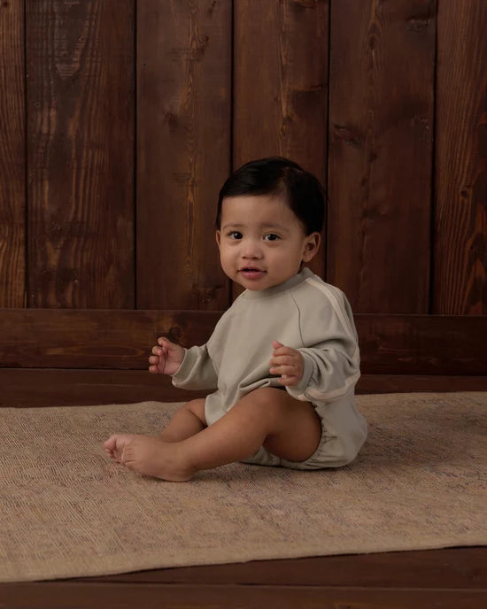 Crew Neck Romper Sage