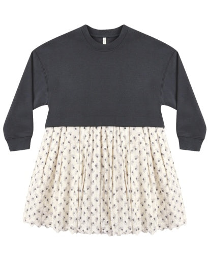 Sweatshirt Dress Vintage Fleur