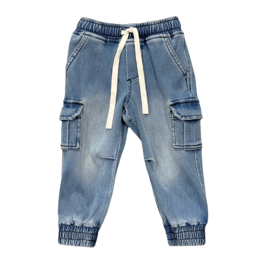 Boys Denim Jogger - Mid Blue Wash