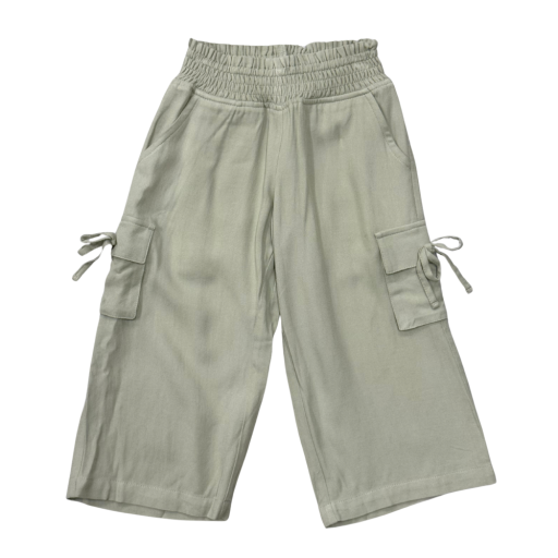 Girls Wide Leg Cargo Pant - Sage