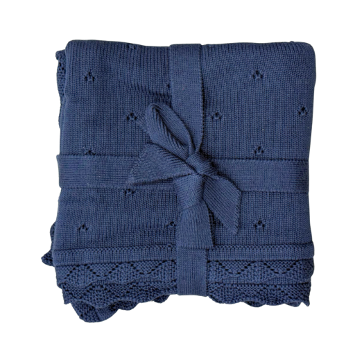 Knit Blanket - Navy