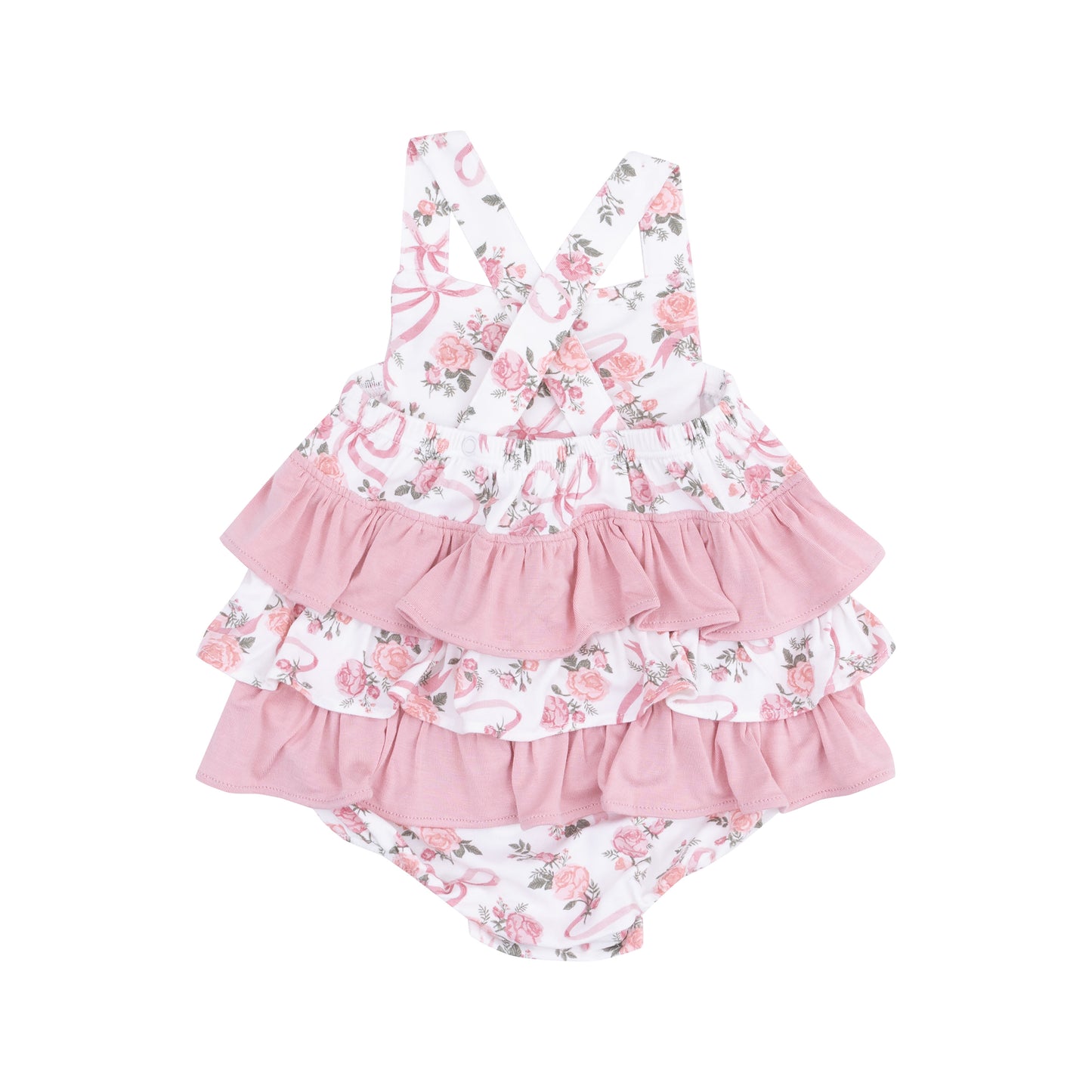 Ribbons and Flowers Ruffle Sunsuit
