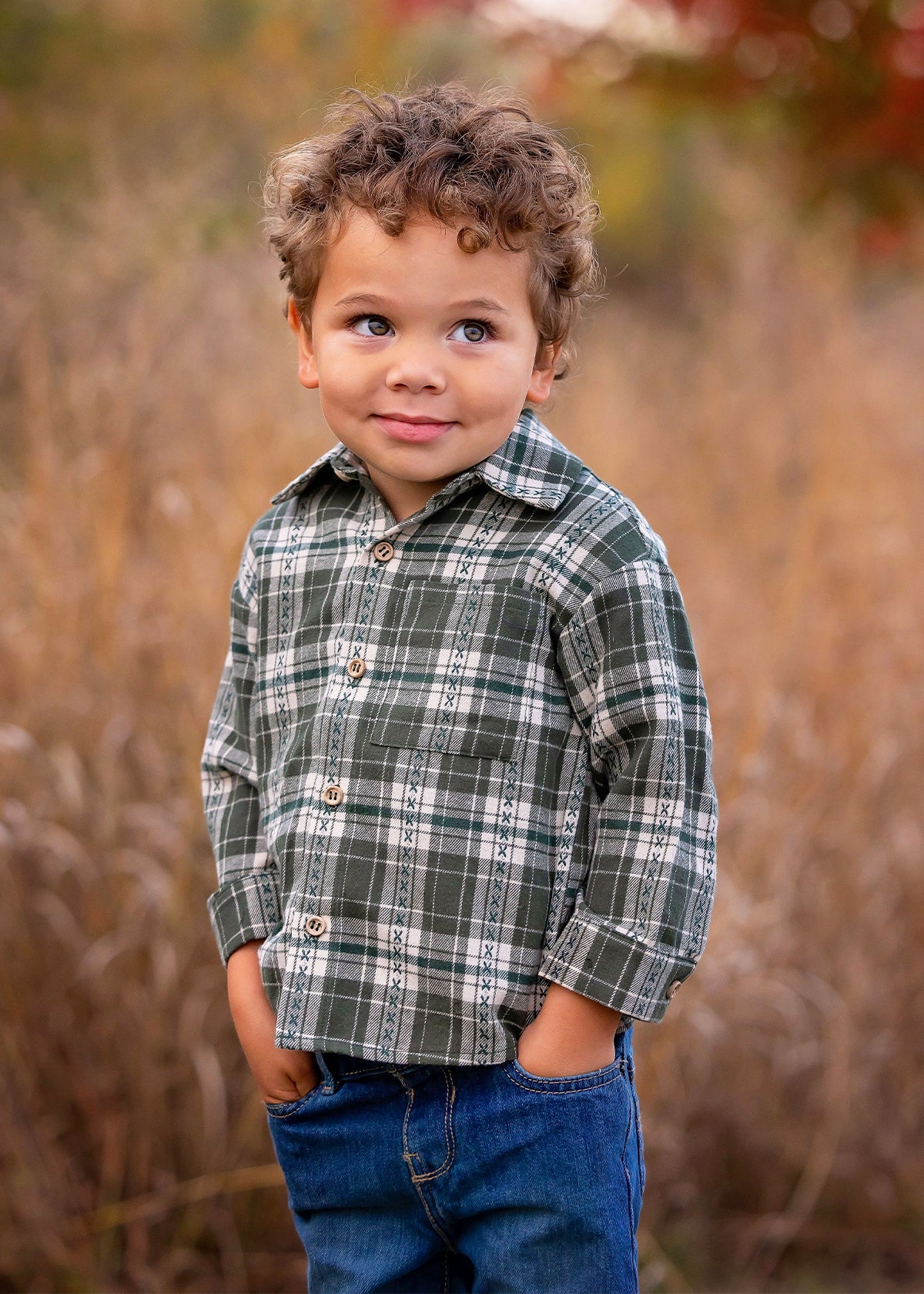 Plaid & Pine Button Down