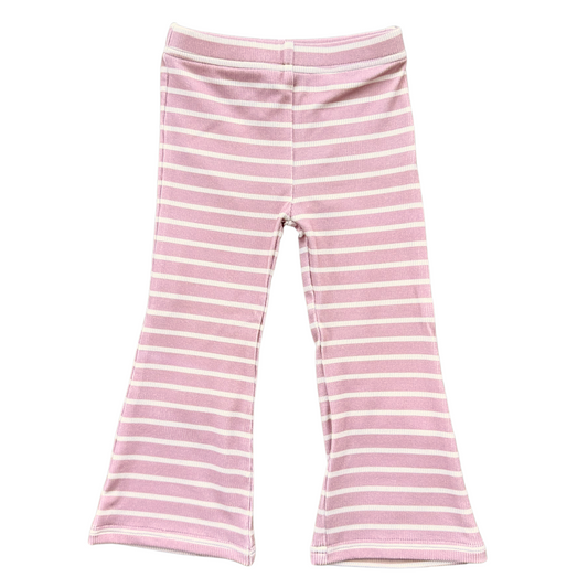 Misty Pink Striped Flares