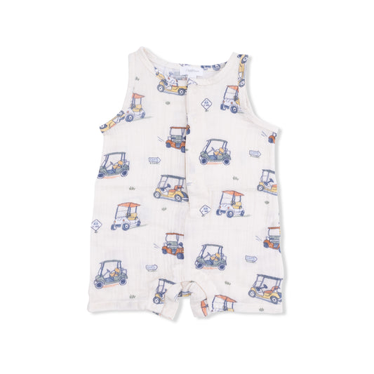 Zooming Carts Sleeveless Shortie Romper
