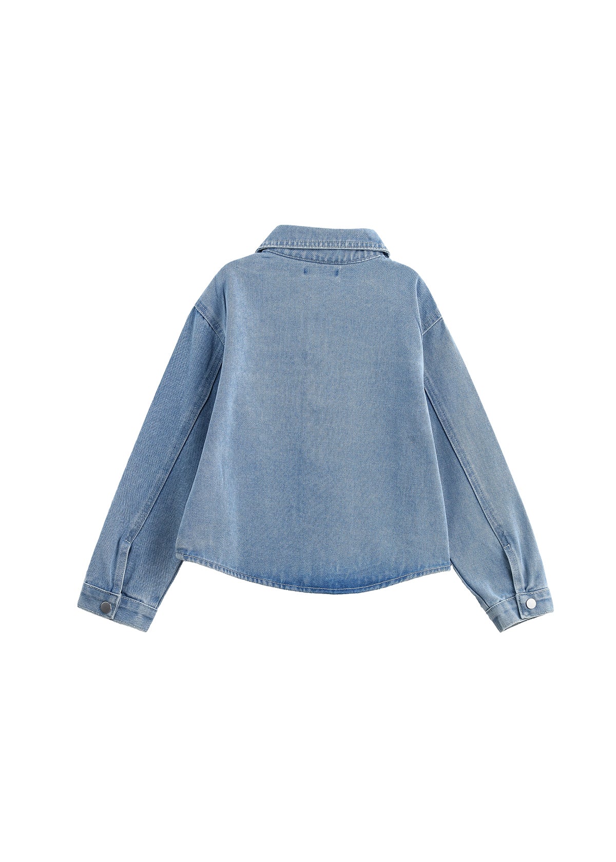 Rhinestone Bow Denim Shirt