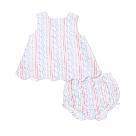Tulip Stipe Scallop Bloomer Set