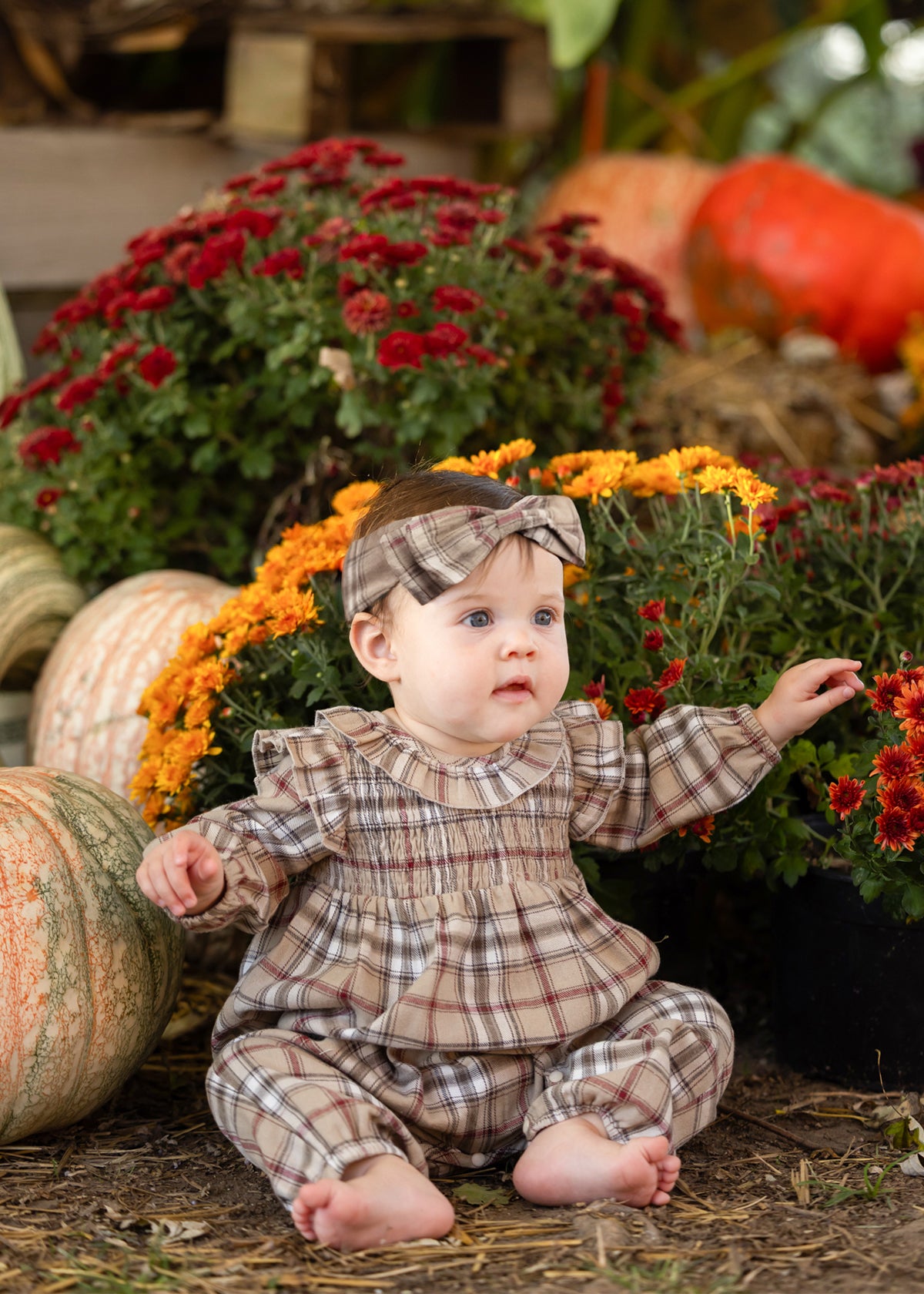 Chestnut Ruffle Romper